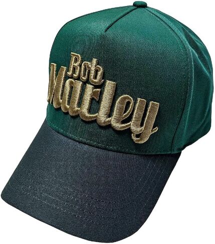 Men's Bob Marley Text Logo Baseball Cap Green in Saudi Arabia