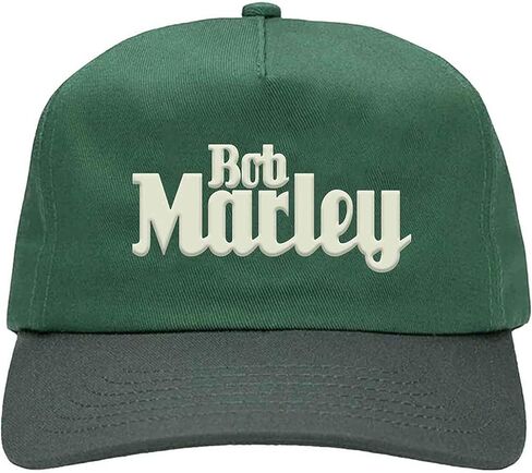 Men's Bob Marley Text Logo Baseball Cap Green in Saudi Arabia