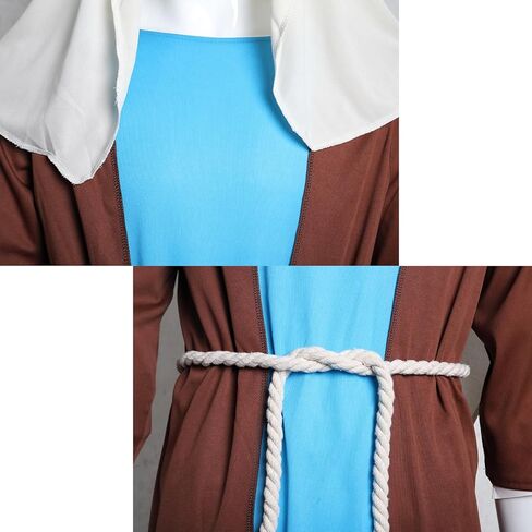 Joseph Costume for Kids Boys Shepherd Cosplay Outfit Jesus Robe Nativity Costume Middle East Biblical Times Tunic in Saudi Arabia
