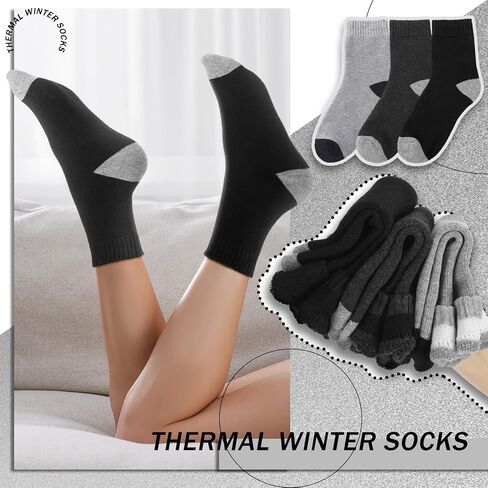 30 Pairs Winter Warm Thermal Wool Socks for Women Hiking Winter Fleece Thick Cozy Boot Socks Bulk for Cold Weather in Saudi Arabia