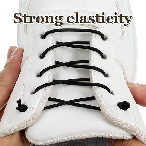 4 Pairs Stretch Oval Strings Replacement Elastic Shoe Laces Replacement 39 Inches Round ShoeLaces One Size White Black Beige Gray Shoestrings for Women Men Running Shoe Sneaker in Saudi Arabia