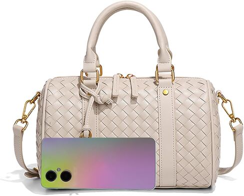 Woven Tote Bag for Women Leather Crossbody Purse, Handwoven Satchel Bag Top Handle Handbag with Adjustable Shoulder Strap in Saudi Arabia
