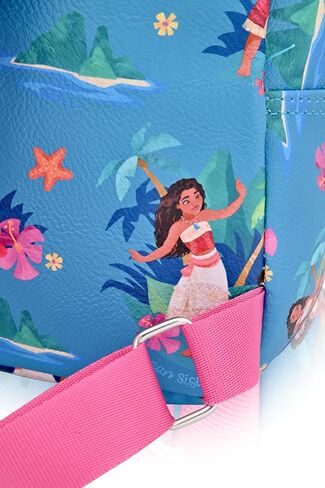 حقيبة ظهر صغيرة للجنسين من Fast Forward Moana مقاس 10 بوصات، جلد PU لطيف، حقيبة ظهر صغيرة مرخصة رسميًا من Disney Moana، مثالية للنساء والرجال والأولاد والبنات in Kuwait