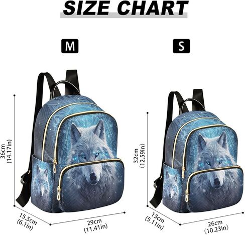 ALAZA Mini Backpack for Women, Blue Wolf Travel Backpack Purse for Ladies, Small Bookbag Daypack Shoulder Bag S in Saudi Arabia
