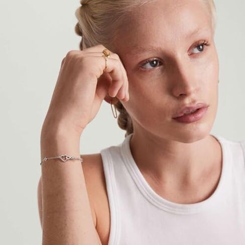 925 Sterling Silver Exquisite Birthday Bracelet, Simple Heart Pendant Bracelet, Fashionable Jewelry For Women, Suitable For Daily Wear, Gift For Friends on festivals in Saudi Arabia