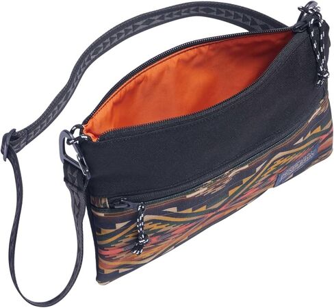 Pendleton Sacoche Crossbody Bag, Black with Southwestern Pattern, Polyester, 10x7.5 Inches, Multiple Zippered Pockets in Saudi Arabia