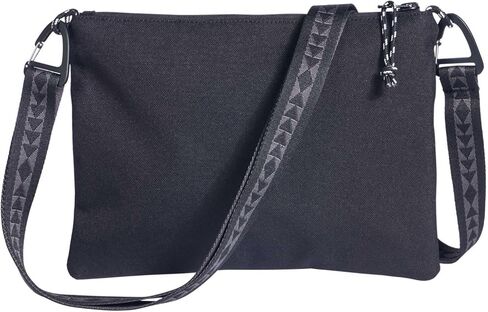 Pendleton Sacoche Crossbody Bag, Black with Southwestern Pattern, Polyester, 10x7.5 Inches, Multiple Zippered Pockets in Saudi Arabia