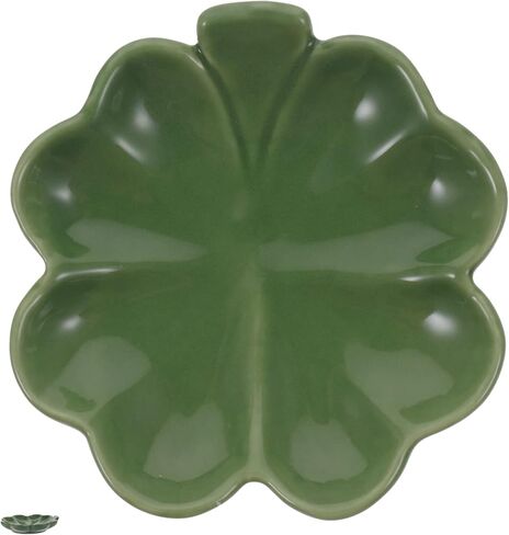 Shamrock-shaped Ceramic Jewelry Tray Decorative Trinket Dish for Rings Necklaces and Keys Jewelry Organizer and Display Plate Unique Home Decor present for St Patrick Day in Saudi Arabia