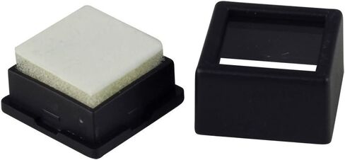 100 Glass-top Square Gem Jars - Black Jewelry Display in Saudi Arabia