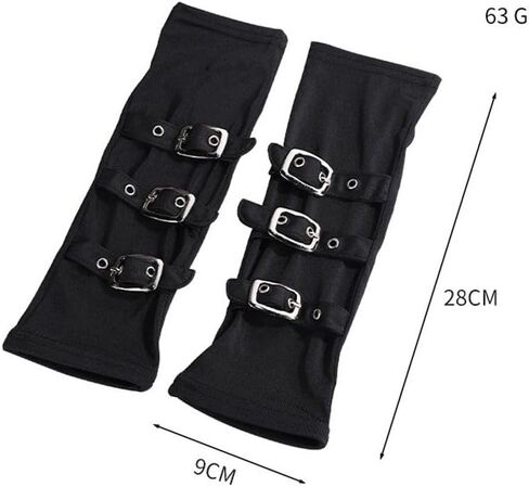 Unisex Half Finger Gloves Punk Black Fingerless Gothic Mitten in Saudi Arabia