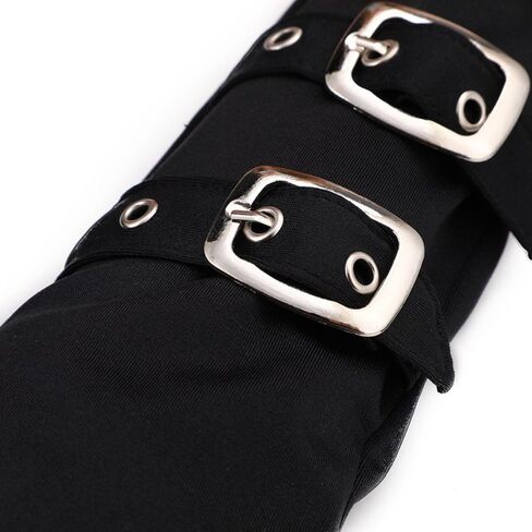 Unisex Half Finger Gloves Punk Black Fingerless Gothic Mitten in Saudi Arabia
