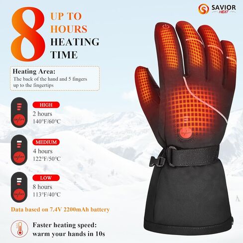 قفازات SAVIOR HEAT للتدفئة، قفاز تسخين كهربائي يعمل ببطارية قابلة لإعادة الشحن للجنسين للشتاء في الهواء الطلق in Kuwait