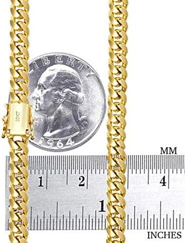 Nuragold 10k Real Yellow Gold Solid Miami Cuban Link 5mm Chain Bracelet (7"-9") Italian Jewelry for Men in Saudi Arabia