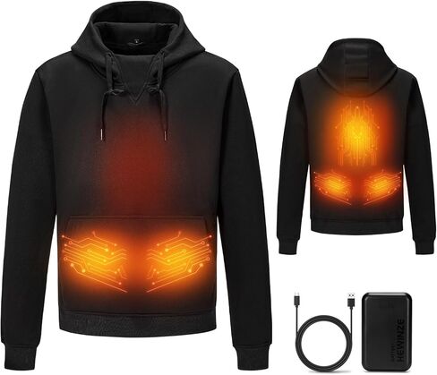 سترة HEWINZE للجنسين 7.4 فولت من الجرافين - زر واحد، 5 مناطق تسخين، 3 مستويات لدرجة الحرارة، بطارية 5000 مللي أمبير في الساعة متضمنة in Kuwait