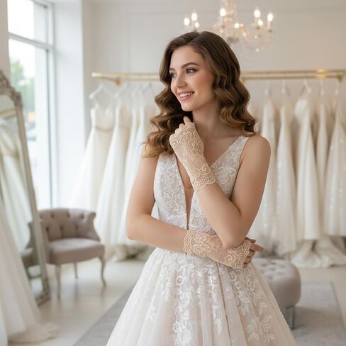 4 Pairs Fingerless Lace Gloves,Floral Elegant Short Lace Gloves Fingerless Halloween Costume,Fingerlesess Laces Glove for Weddings, Proms, Tea Parties,Dinner Party,4 Colors in Kuwait