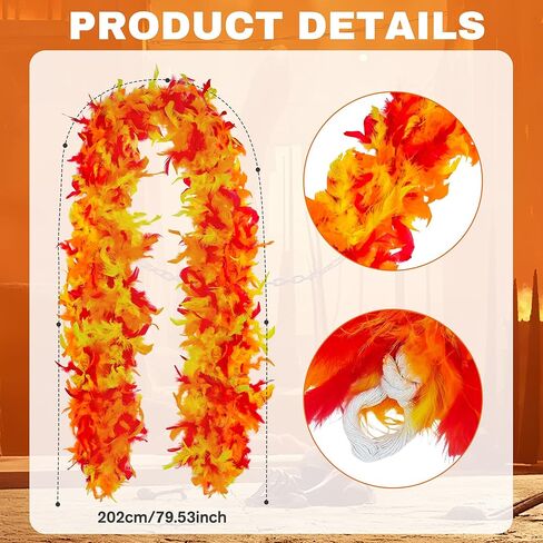Wrestler Costume Accessories, Feather Boa with Fake Beard Mustaches Red Bandana Wristbands for Women Men Cosplay in Saudi Arabia
