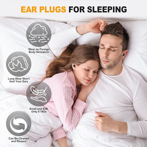 Noise Reducing Ear Plugs, 50dB Noise Cancelling Ear Plugs for Concerts, Reusable Soft Silicone Musicians Earplugs for Side Sleepers/Drummers/Snoring Blocking/Concert Earbuds Protection [Black] in Saudi Arabia