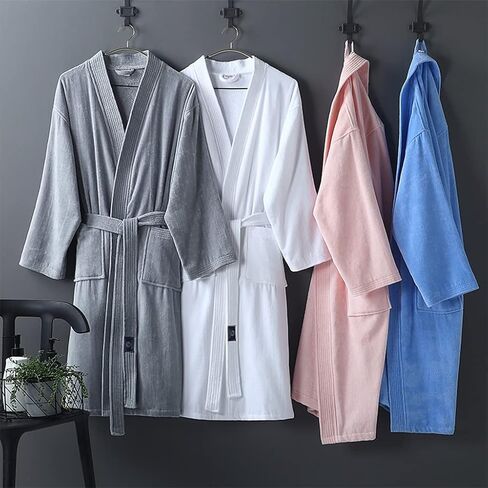 XUEMML Bathrobe Towel Material, Hotel Bathrobes Unisex Adult,100% Cotton Robe ，Spa Long Bathrobe For Ladies Sleepwear in Saudi Arabia