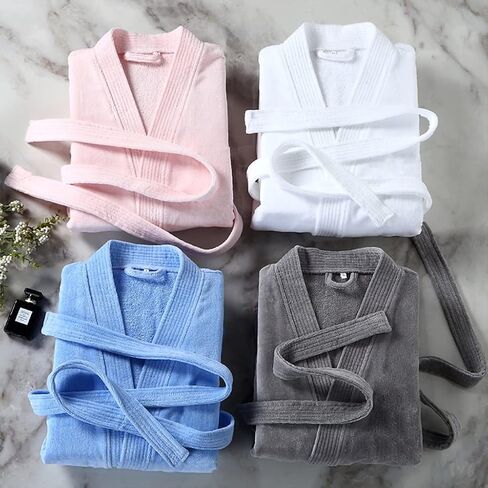 XUEMML Bathrobe Towel Material, Hotel Bathrobes Unisex Adult,100% Cotton Robe ，Spa Long Bathrobe For Ladies Sleepwear in Saudi Arabia