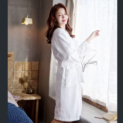 XUEMML Bathrobe Towel Material, Hotel Bathrobes Unisex Adult,100% Cotton Robe ，Spa Long Bathrobe For Ladies Sleepwear in Saudi Arabia