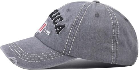 American Flag Hat for Men Women USA Flag Embroidery Distressed Adjustable Cotton Baseball Cap Dad Hat in Saudi Arabia