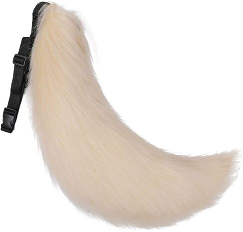 Faux Fur Wolf Tail 27" Furry Animal Big Tail for Adult Halloween Cosplay Party Costume Accessories in Saudi Arabia