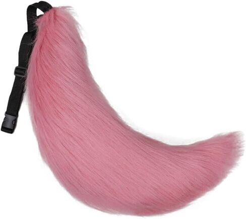 Faux Fur Wolf Tail 27" Furry Animal Big Tail for Adult Halloween Cosplay Party Costume Accessories in Saudi Arabia