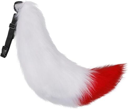 Faux Fur Wolf Tail 27" Furry Animal Big Tail for Adult Halloween Cosplay Party Costume Accessories in Saudi Arabia