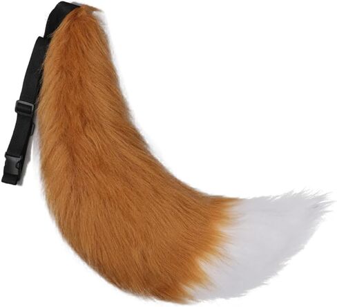 Faux Fur Wolf Tail 27" Furry Animal Big Tail for Adult Halloween Cosplay Party Costume Accessories in Saudi Arabia