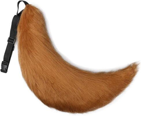 Faux Fur Wolf Tail 27" Furry Animal Big Tail for Adult Halloween Cosplay Party Costume Accessories in Saudi Arabia