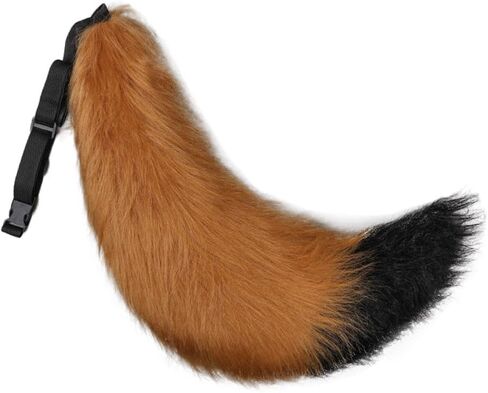 Faux Fur Wolf Tail 27" Furry Animal Big Tail for Adult Halloween Cosplay Party Costume Accessories in Saudi Arabia
