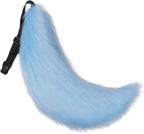 Faux Fur Wolf Tail 27" Furry Animal Big Tail for Adult Halloween Cosplay Party Costume Accessories in Saudi Arabia