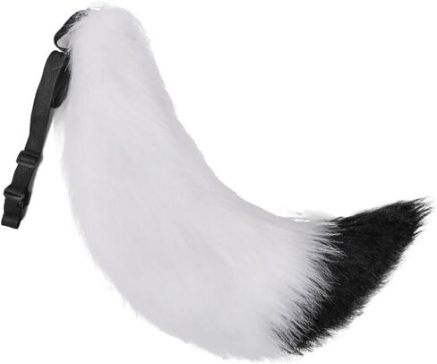Faux Fur Wolf Tail 27" Furry Animal Big Tail for Adult Halloween Cosplay Party Costume Accessories in Saudi Arabia