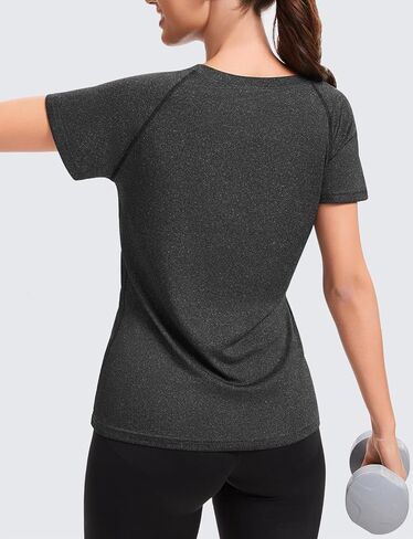 Femdouce Women's Quick Dry Athletic Essential T Shirt Short Sleeve Round Neck Workout Top for Running Outdoor Fitness in Saudi Arabia