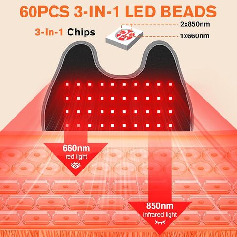 Red Light Therapy for Knee, Heated&Vibration Red Light Therapy Knee Brace, Knee Massager for Pain Relief, 660nm&850nm Near Infrared Light Therapy for Body, Cordless Redlight knees therapy in Saudi Arabia