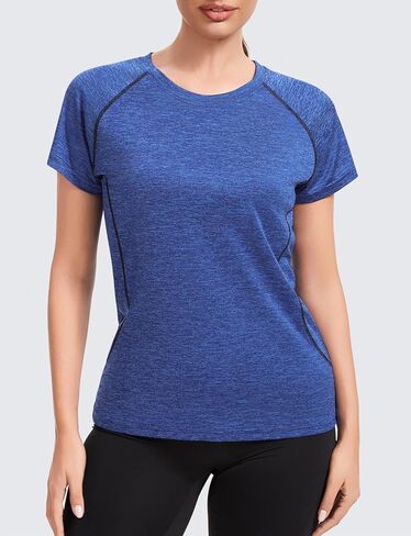 Femdouce Women's Quick Dry Athletic Essential T Shirt Short Sleeve Round Neck Workout Top for Running Outdoor Fitness in Saudi Arabia