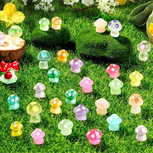 FEXIA 100pcs Mini Ducks Glitter Resin Ducks Mini Resin Animals Figures to Hide Glow in The Dark Tiny Duck Figures for Dollhouse Aquarium Fairy Garden Decor in Kuwait