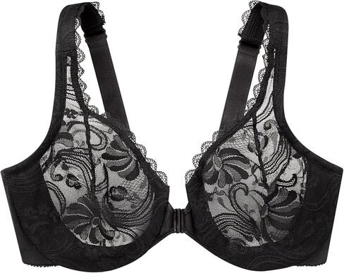 Glamorise Womens Wonderwire Lace Front-Closure Underwire #9245 in Saudi Arabia