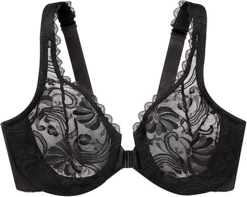 Glamorise Womens Wonderwire Lace Front-Closure Underwire #9245 in Saudi Arabia