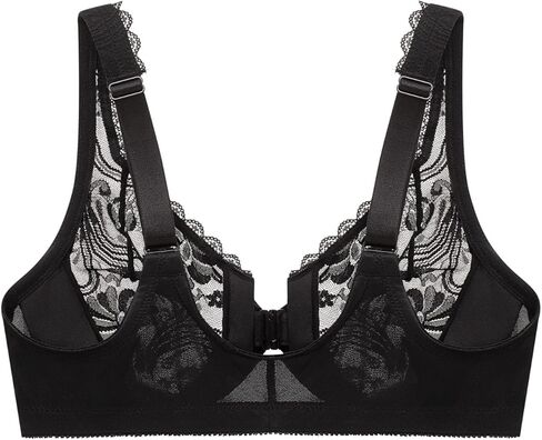 Glamorise Womens Wonderwire Lace Front-Closure Underwire #9245 in Saudi Arabia