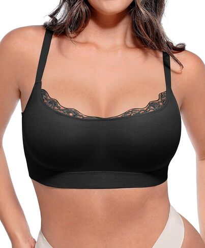 FeelinGirl Bras for Women No Underwire Lace Bralettes Wireless Full Coverage Seamless Bra Comfortable Everyday Bras No Padded in Saudi Arabia
