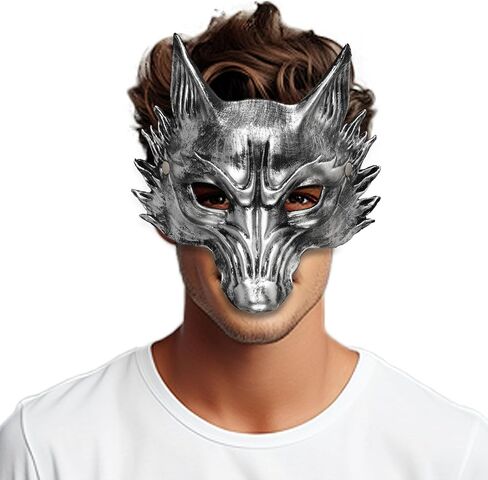 Realistic Fox Mask for Adults Animal Therian Fox mask Costume Fancy Dress for Halloween Masquerade Cosplay Party in Kuwait
