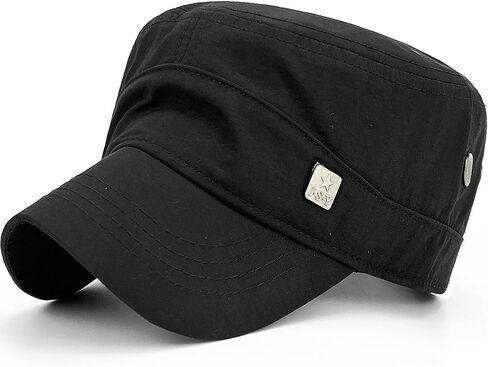 Water Resistant Mens Military Cadet Army Caps Womens Quick Dry Flat Top Dad Hats in Saudi Arabia