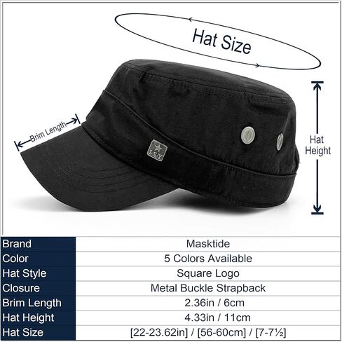 Water Resistant Mens Military Cadet Army Caps Womens Quick Dry Flat Top Dad Hats in Saudi Arabia