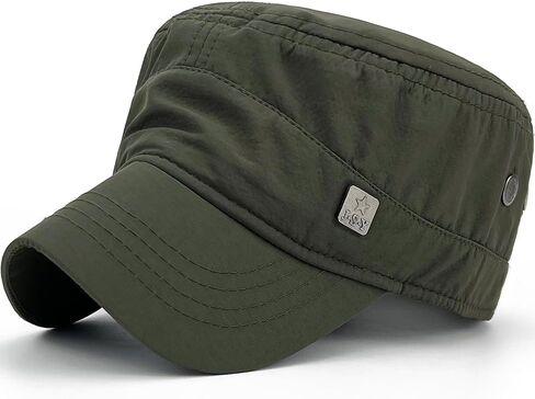 Water Resistant Mens Military Cadet Army Caps Womens Quick Dry Flat Top Dad Hats in Saudi Arabia