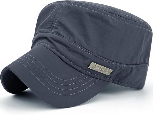 Water Resistant Mens Military Cadet Army Caps Womens Quick Dry Flat Top Dad Hats in Saudi Arabia