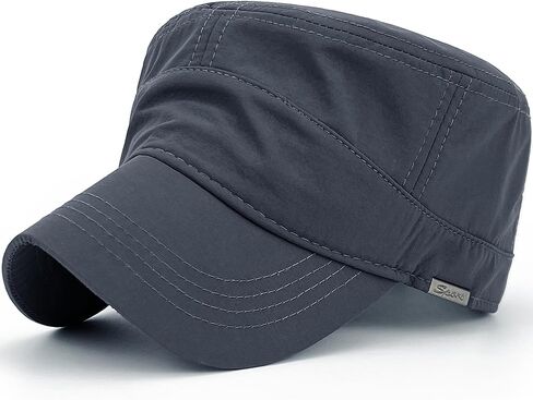 Water Resistant Mens Military Cadet Army Caps Womens Quick Dry Flat Top Dad Hats in Saudi Arabia