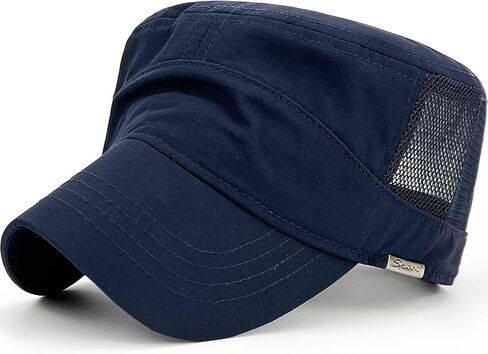 Water Resistant Mens Military Cadet Army Caps Womens Quick Dry Flat Top Dad Hats in Saudi Arabia