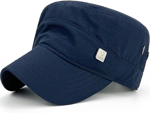 Water Resistant Mens Military Cadet Army Caps Womens Quick Dry Flat Top Dad Hats in Saudi Arabia