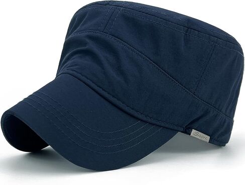 Water Resistant Mens Military Cadet Army Caps Womens Quick Dry Flat Top Dad Hats in Saudi Arabia